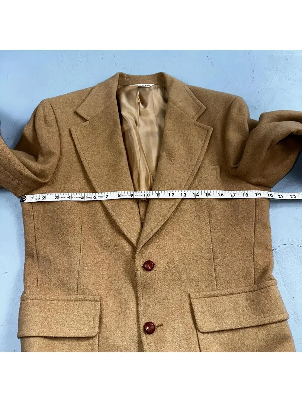 1970s Camel Hair Blazer Sport Coat Mens 38 Suit Jacket John Alexander VTG Union